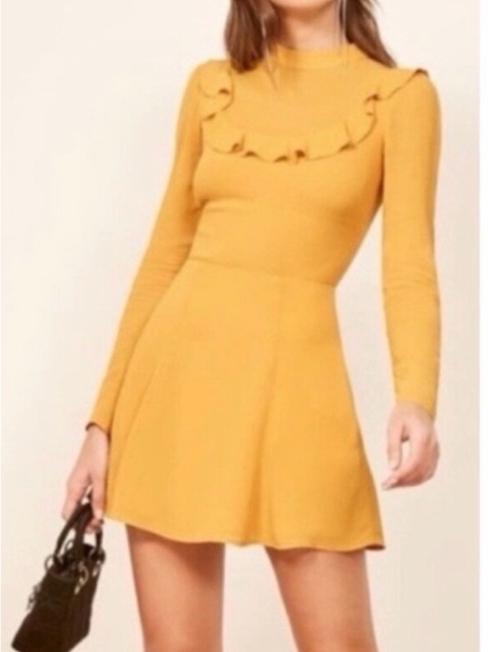 Reformation Sparks Dress in Marigold Size 2